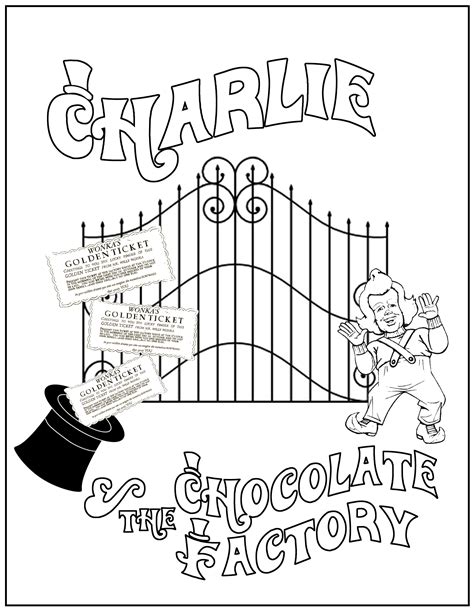Charlie And The Chocolate Factory Coloring Pages Printable